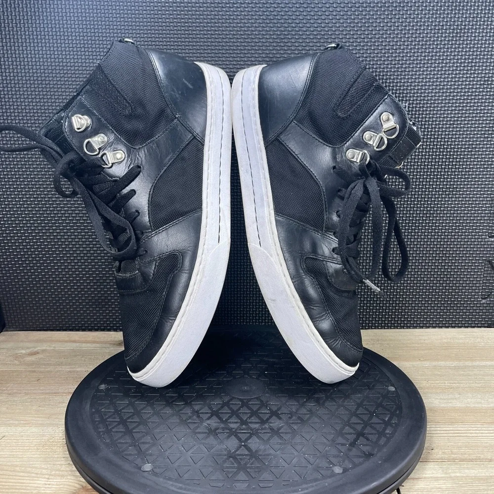 Clae Shoes Rollins Mid‎ Top Leather Sneakers Shoes Mens Size 12 Black Fashion